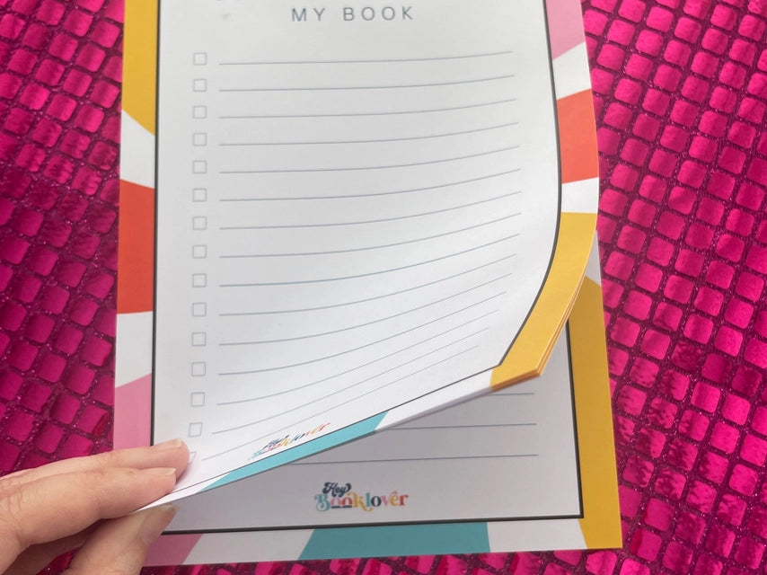 Book Lover Things To Do Notepad