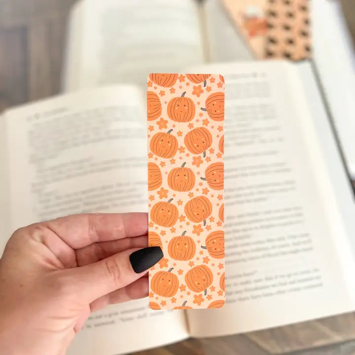 Bookish Ghost Bookmark, Black Cats, Pumpkins Black Cats, Soft Touch Matte