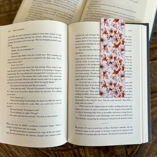 Light floral Cozy Fall Vibes Bookmark