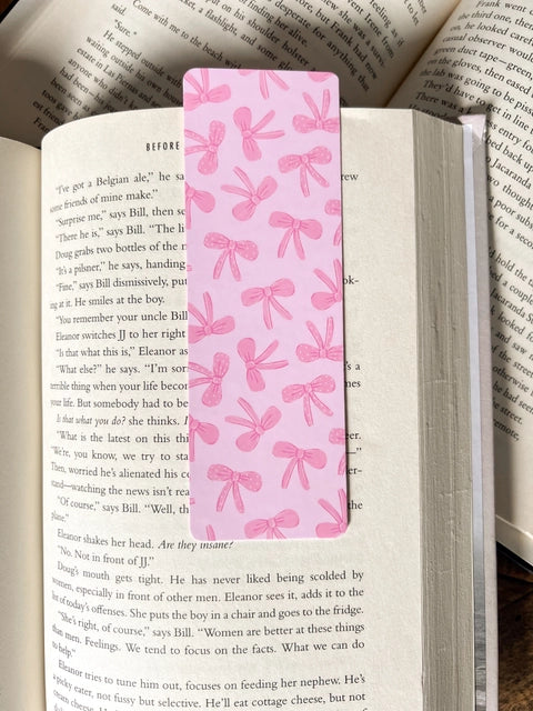 Pink Coquette Bow Bookmark