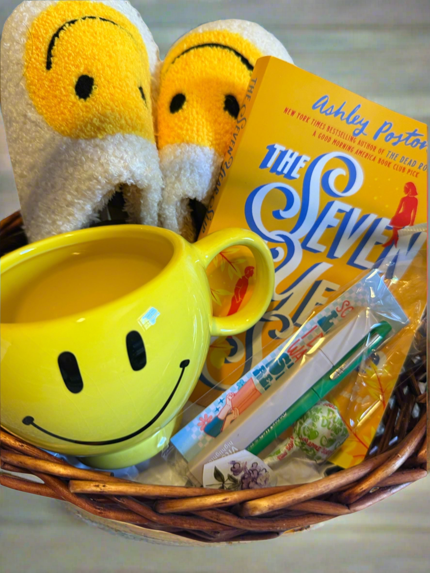 ￼Smiley Face Book Basket