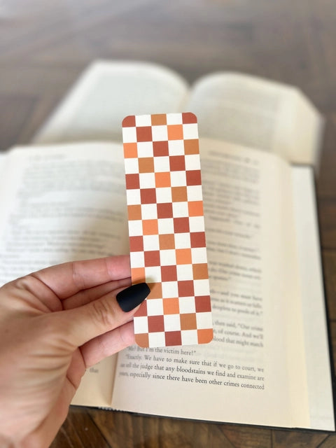 Pumpkin Pie Bookmark Set, Thanksgiving, Fall Beige Floral, Soft Touch Matte