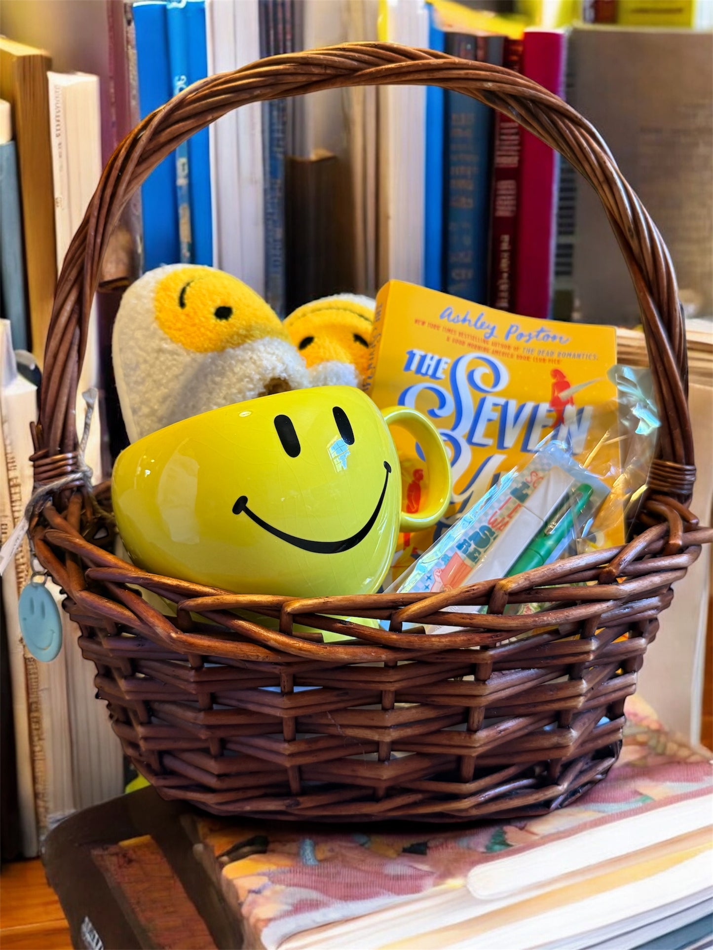 ￼Smiley Face Book Basket